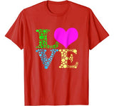 Valentines Day Shirts For Girls LOVE Heart Women
