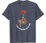 Valentine’s Day Sloth Gift Shirt Teenage Girls Couples Tween