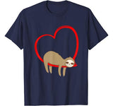 Valentine’s Day Sloth T-Shirt Gifts for Girls Women Sloths