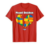 Valentines Shirt For Boys Heart Bricker (TM) Blocks Brick