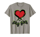 Video Gamer Heart Controller Valentine’s Day Shirt Kids Boys T-Shirt