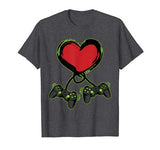 Video Gamer Heart Controller Valentine’s Day Shirt Kids Boys T-Shirt