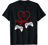 Video Gamer Valentines Day T-Shirt With Controllers Heart