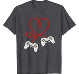 Video Gamer Valentines Day T-Shirt With Controllers Heart