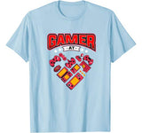 Video Gamer at Heart Gift Mens Boys Valentines Day T-Shirt