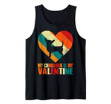 Vintage Heart Chihuahua Lover Mom Dad Valentine Father Day Tank Top