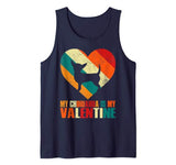 Vintage Heart Chihuahua Lover Mom Dad Valentine Father Day Tank Top