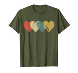 Vintage Hearts Cool Retro Valentines Day Gift for Women Men T-Shirt