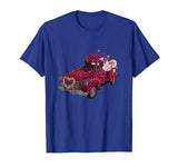 Vintage Pink Leopard Print Truck And Flowers Valentines Day T-Shirt