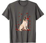 Women Gifts Rose English Mastiff Happy Valentine’s Day T-Shirt
