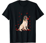 Women Gifts Rose English Mastiff Happy Valentine’s Day T-Shirt
