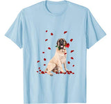 Women Gifts Rose English Mastiff Happy Valentine’s Day T-Shirt