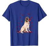 Women Gifts Rose English Mastiff Happy Valentine’s Day T-Shirt