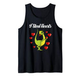 Womens Valentines Day Dinosaur ” I Steal Hearts ” T-rex Tank Top