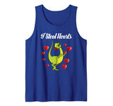 Womens Valentines Day Dinosaur ” I Steal Hearts ” T-rex Tank Top