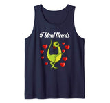 Womens Valentines Day Dinosaur ” I Steal Hearts ” T-rex Tank Top