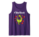 Womens Valentines Day Dinosaur ” I Steal Hearts ” T-rex Tank Top