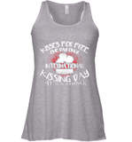 Womens Funny, International Kissing Day, Kisses for free. One day V Neck T Shirt Racerback Tank