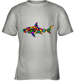 Womens Colourful Shark International dot day V Neck T Shirt Youth T-Shirt