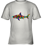 Womens Colourful Shark International dot day V Neck T Shirt Youth T-Shirt