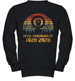 Womens 19th Amendment 1920 2020 Women's Right To Vote Retro Sunset V Neck T Shirt Youth Sweatshirt