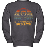 Womens 19th Amendment 1920 2020 Women's Right To Vote Retro Sunset V Neck T Shirt Youth Sweatshirt