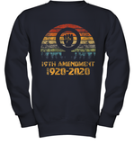 Womens 19th Amendment 1920 2020 Women's Right To Vote Retro Sunset V Neck T Shirt Youth Sweatshirt