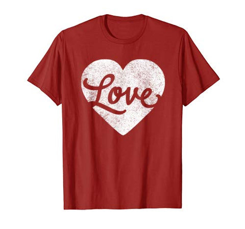 cute cursive love valentines day red t shirt for men & women T-Shirt