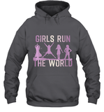 Womens Girls Run The World  International Women's Day Feminist V Neck T Shirt Hoodie