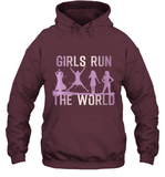 Womens Girls Run The World  International Women's Day Feminist V Neck T Shirt Hoodie