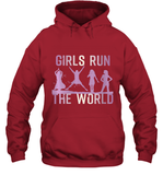 Womens Girls Run The World  International Women's Day Feminist V Neck T Shirt Hoodie