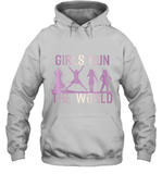 Womens Girls Run The World  International Women's Day Feminist V Neck T Shirt Hoodie