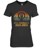 Womens 19th Amendment 1920 2020 Women's Right To Vote Retro Sunset V Neck T Shirt Premium Women's T-Shirt