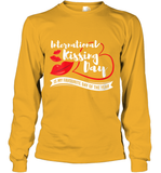 Womens Funny, International Kissing Day, International Kissing Day V Neck T Shirt Long Sleeve T-Shirt