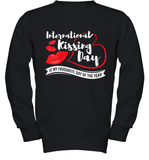 Womens Funny, International Kissing Day, International Kissing Day V Neck T Shirt Youth Sweatshirt