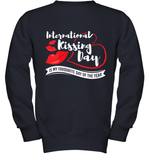 Womens Funny, International Kissing Day, International Kissing Day V Neck T Shirt Youth Sweatshirt