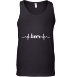 Womens Beer Heartbeat ECG Beer Drinker Gift V Neck T Shirt Tank Top