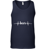 Womens Beer Heartbeat ECG Beer Drinker Gift V Neck T Shirt Tank Top