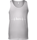 Womens Beer Heartbeat ECG Beer Drinker Gift V Neck T Shirt Tank Top