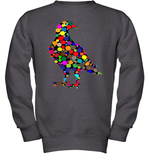 Womens Colourful Dove Bird International Dot day V Neck T Shirt Youth Sweatshirt
