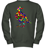 Womens Colourful Dove Bird International Dot day V Neck T Shirt Youth Sweatshirt