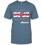 Womens England Flag Football Supporter Sports Gifts V Neck T Shirt T-Shirt