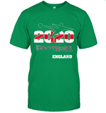 Womens England Flag Football Supporter Sports Gifts V Neck T Shirt T-Shirt