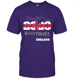 Womens England Flag Football Supporter Sports Gifts V Neck T Shirt T-Shirt