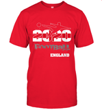 Womens England Flag Football Supporter Sports Gifts V Neck T Shirt T-Shirt