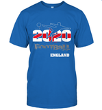 Womens England Flag Football Supporter Sports Gifts V Neck T Shirt T-Shirt