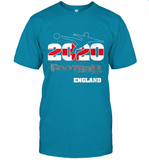 Womens England Flag Football Supporter Sports Gifts V Neck T Shirt T-Shirt