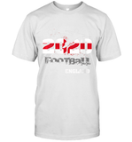 Womens England Flag Football Supporter Sports Gifts V Neck T Shirt T-Shirt
