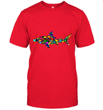 Womens Colourful Shark International dot day V Neck T Shirt T-Shirt
