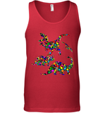 Womens Colourful Dinosaur International dot day V Neck T Shirt Tank Top